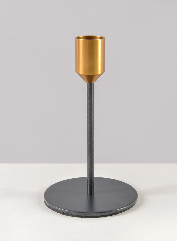 Barney Black Gold Taper Metal Holder Decor Jamali Garden Black 5.5in Tall - Small EACH
