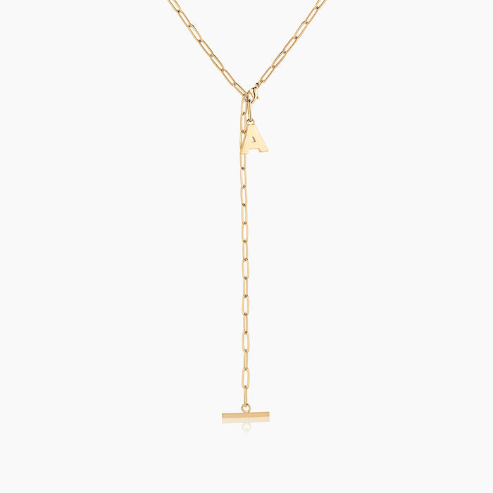 Be You Initial Lariat Necklace