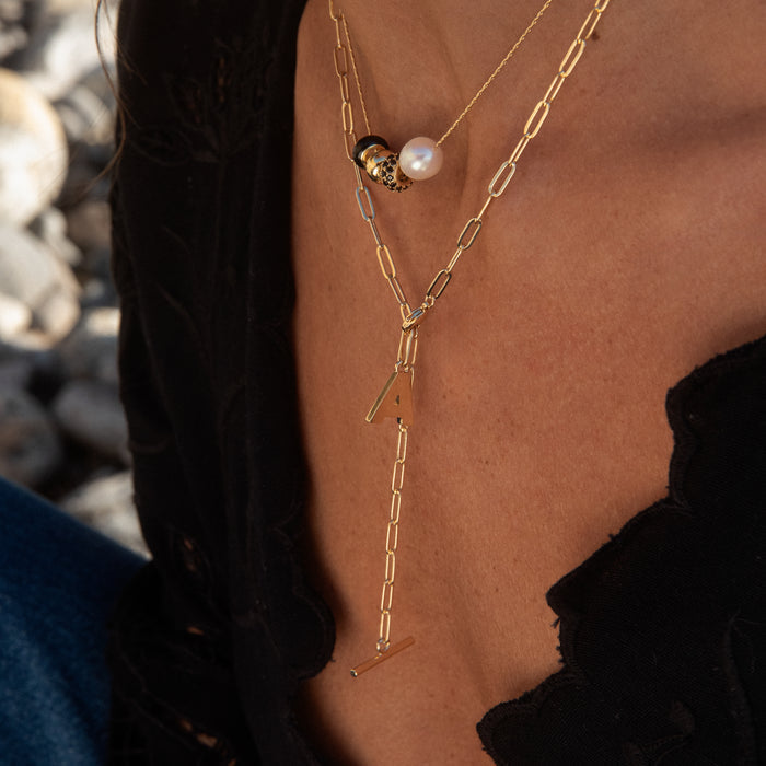 Be You Initial Lariat Necklace