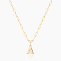 Be You Initial Paperclip Necklace