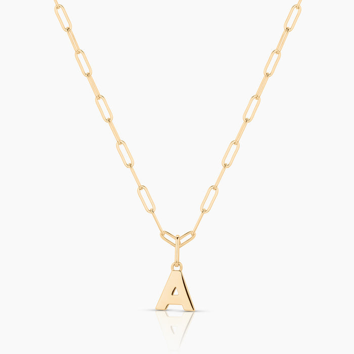 Be You Initial Paperclip Necklace