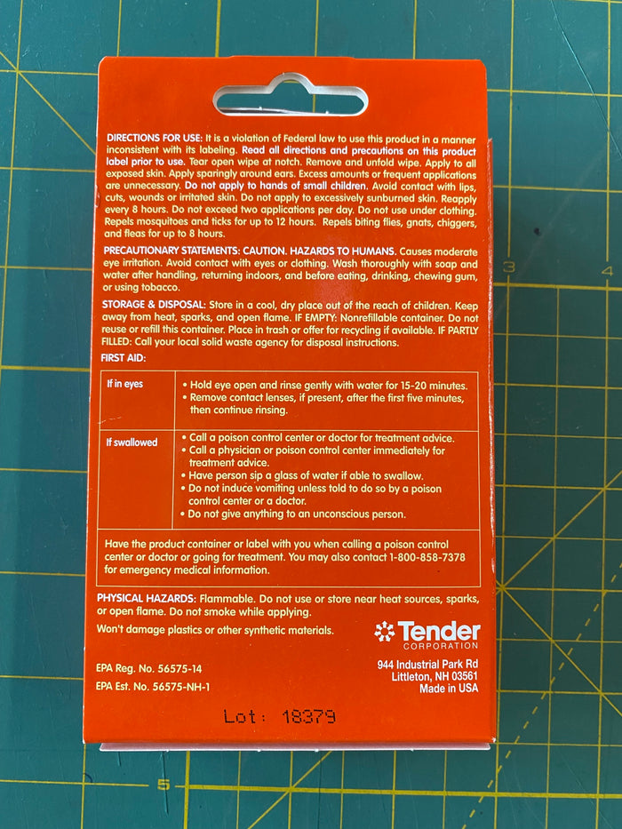 Ben's Tick Repellent Wipes