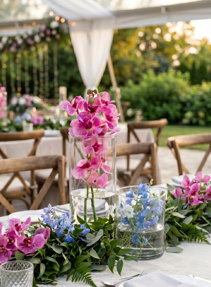 Best Value Glass Cylinder Vase, Set of 6 Decor Jamali Garden