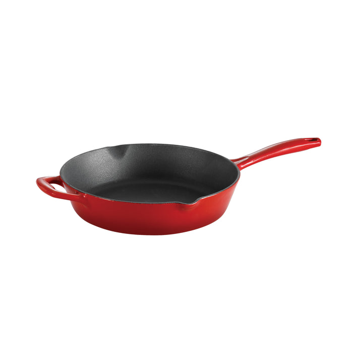 Bestow 10 in Enameled Cast-Iron  Skillet - Gradated Red