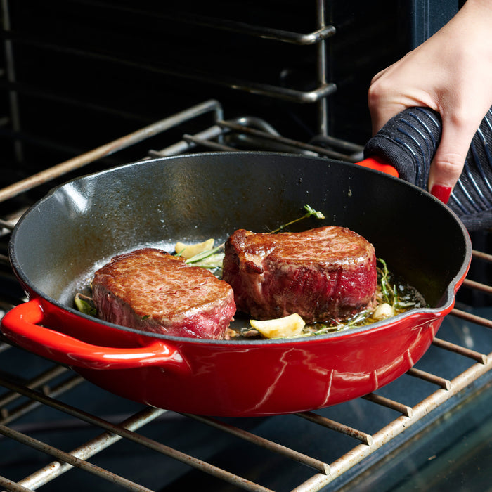 Bestow 10 in Enameled Cast-Iron  Skillet - Gradated Red