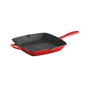 Bestow 11 in Enameled Cast-Iron  Grill Pan - Gradated Red