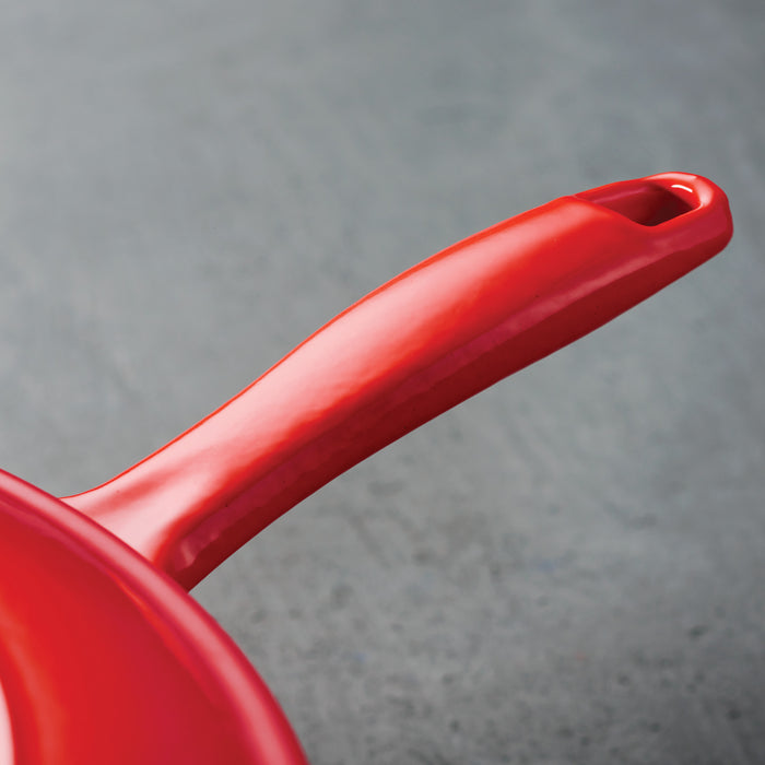 Bestow 2.5 Qt Enameled Cast-Iron  Covered Sauce Pan - Gradated Red