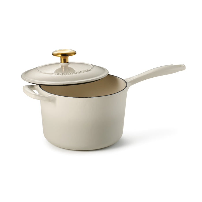Bestow 2.5 Quart Enameled Cast-Iron  Covered Sauce Pan