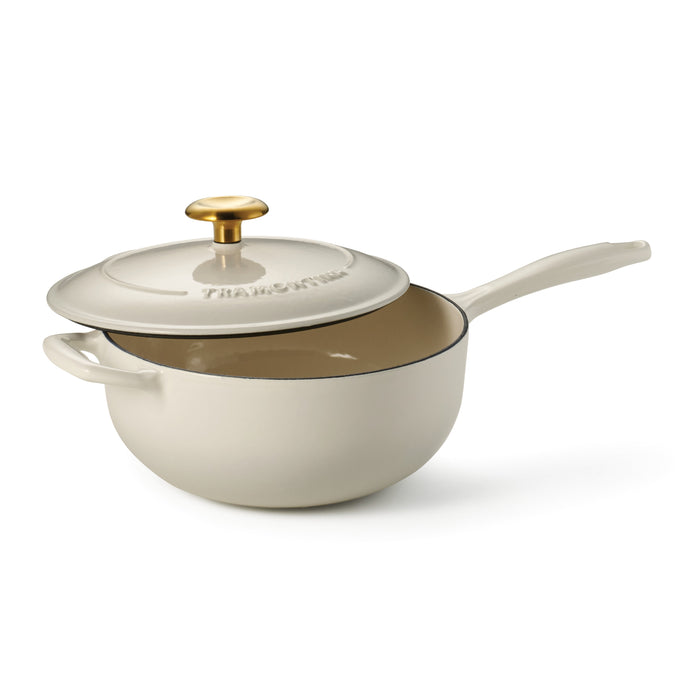 Bestow 3 Quart Enameled Cast-Iron  Covered Saucier