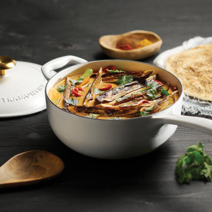 Bestow 3 Quart Enameled Cast-Iron  Covered Saucier