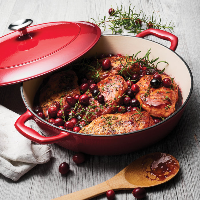 Bestow 4 Quart Enameled Cast-Iron Covered Braiser