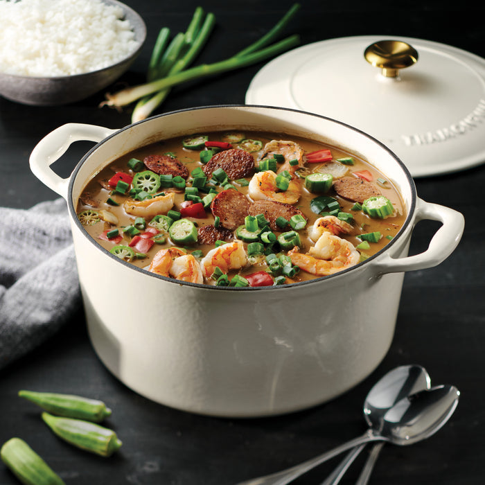 Bestow 6.5 Quart Enameled Cast-Iron  Covered Round Dutch Oven