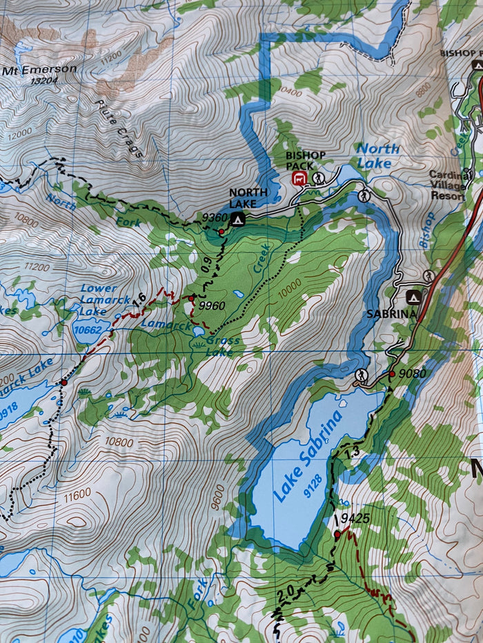 Bishop Pass - North Lake/South Lake Loop Map