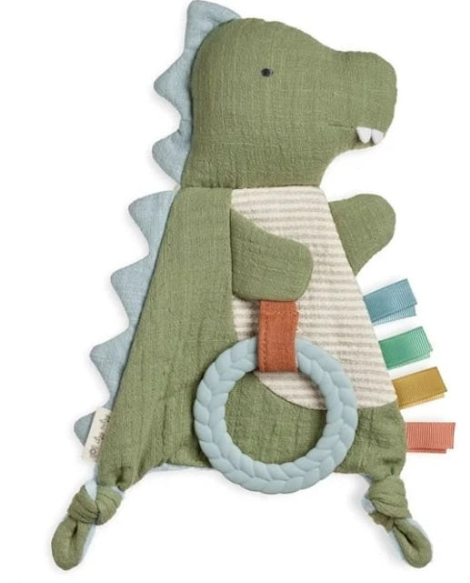 Bitzy Crinkle Sensory Toy with Teether - Dino