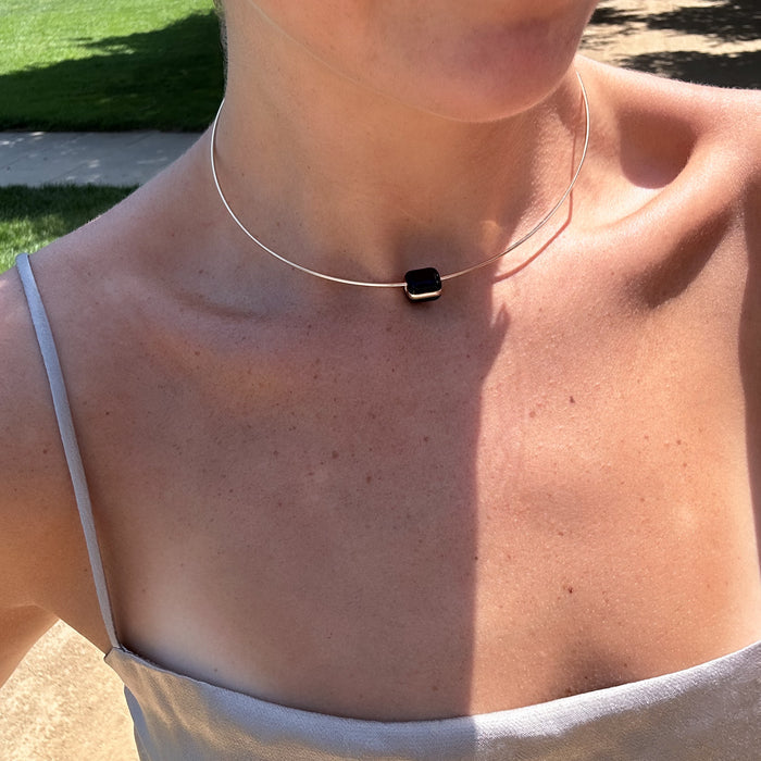 Celine Black Enamel Bead