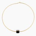 Celine Black Enamel Choker Necklace