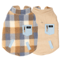 Blue Check Reversible Teddy Vest