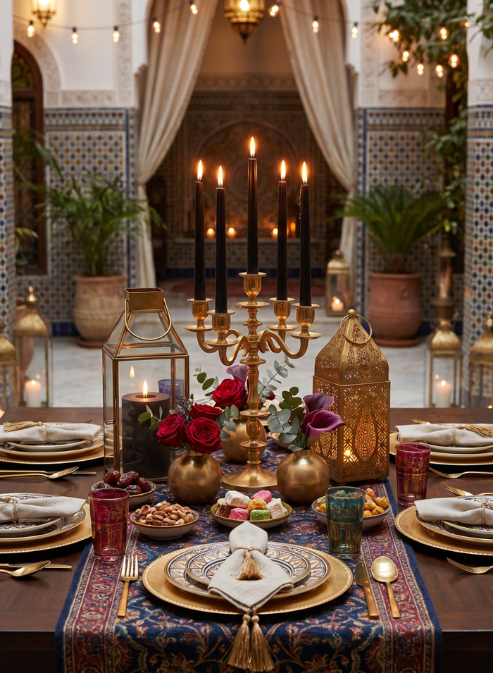 Bombay Square Gold Lantern Decor Jamali Garden
