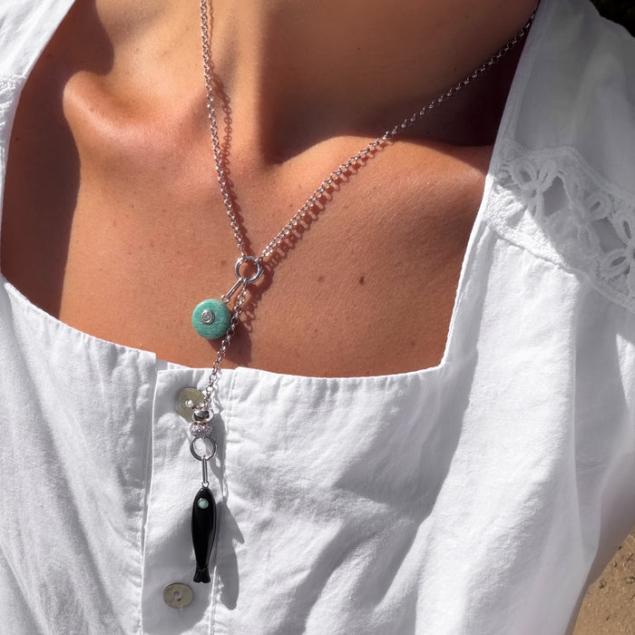 Bon Bon Silver Amazonite
