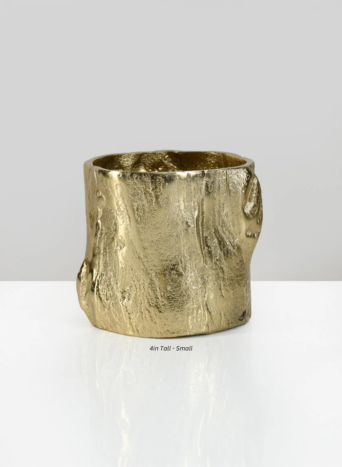 Boulogne Gold Birch Metal Vase Decor Jamali Garden Gold 4in Tall - Small EACH