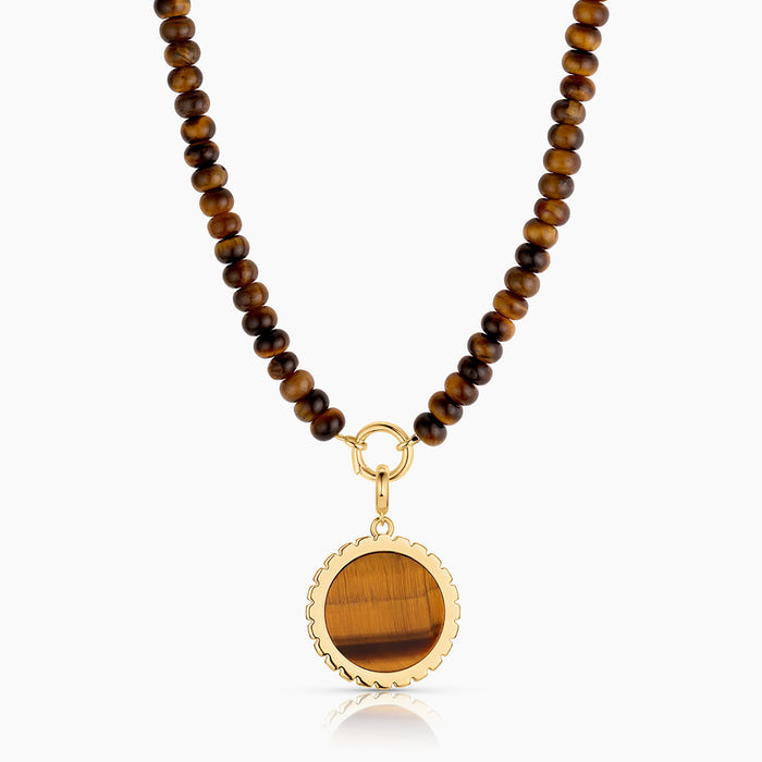 18-20" Paloma Tiger's Eye Bead Charm Necklace