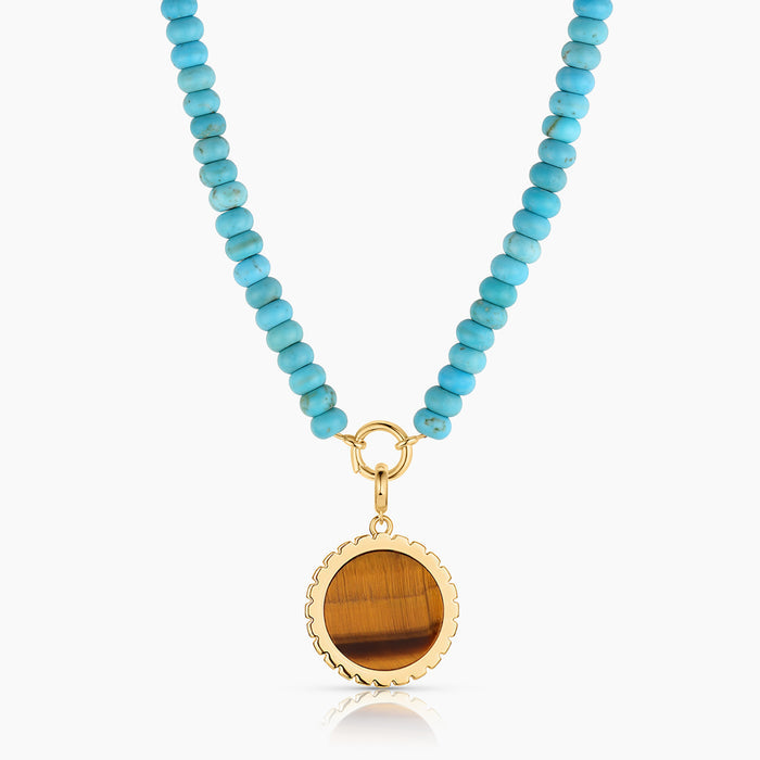 18-20" Paloma Turquoise Bead Charm Necklace