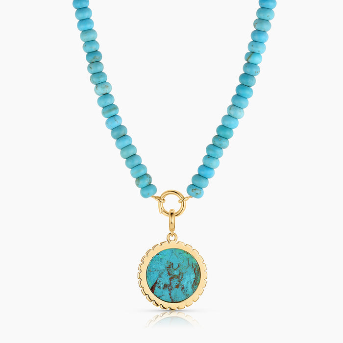 18-20" Paloma Turquoise Bead Charm Necklace