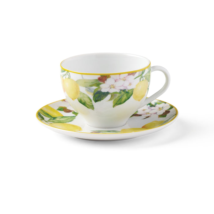 Carmen 8.5 ounce Tea Cup and Saucer 6 Piece Set