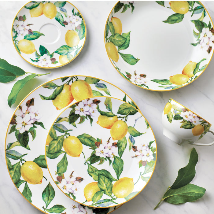 Carmen 8.5 ounce Tea Cup and Saucer 6 Piece Set