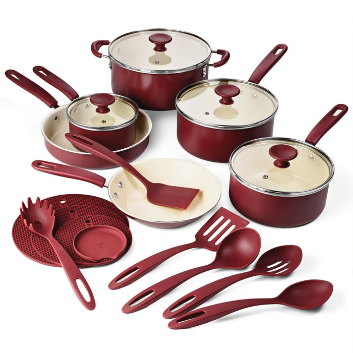 Ceramaware 20 Piece Ceramic Nonstick Cookware Set