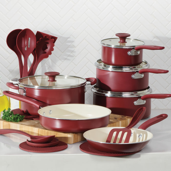 Ceramaware 20 Piece Ceramic Nonstick Cookware Set