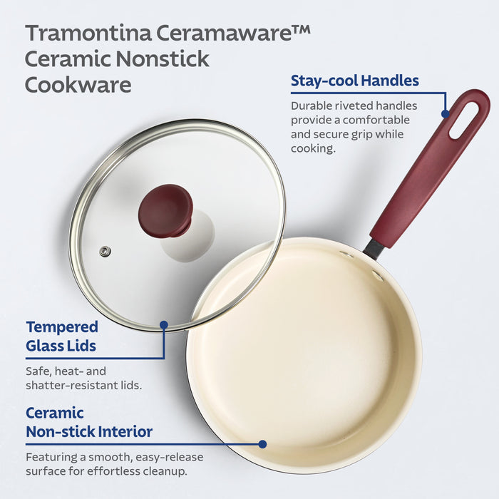 Ceramaware 20 Piece Ceramic Nonstick Cookware Set