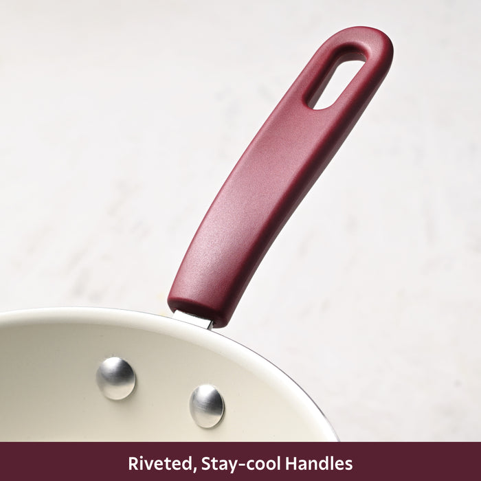 Ceramaware 3 Pack Ceramic Nonstick Fry Pan Set, 8 Inch, 9.5 Inch & 11 Inch