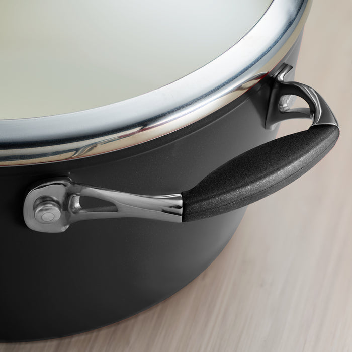Ceramica Deluxe 11 Inch Ceramic Covered Deep Skillet - Black