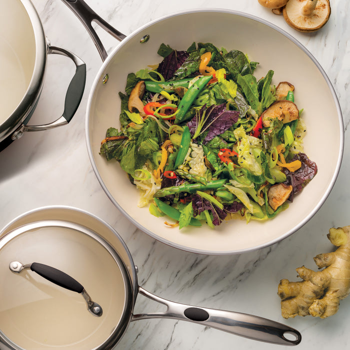 Ceramica Deluxe 11 Inch Ceramic Stir-Fry Pan