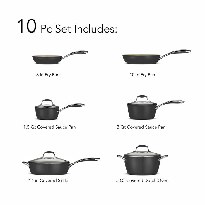 Ceramica Deluxe Aluminum Ceramic Coated Cookware Set