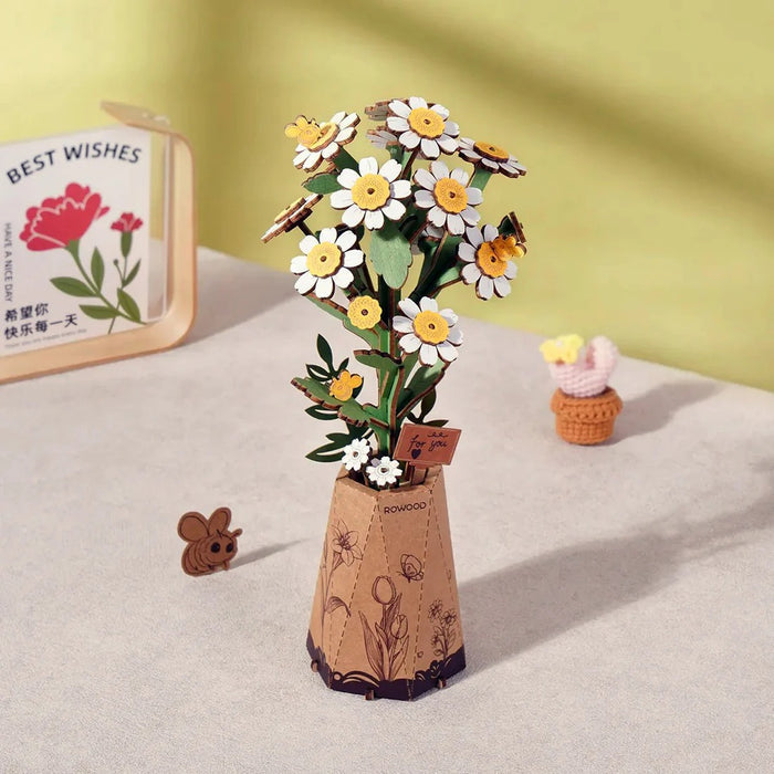 Chamomile 3D Wooden Flower Puzzle