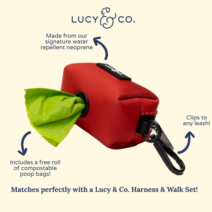 Cherry Red Poop Bag Holder