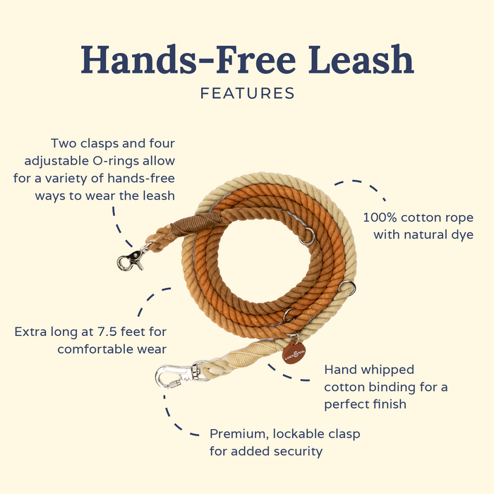 Chocolate Meadows Hands-Free Rope Leash