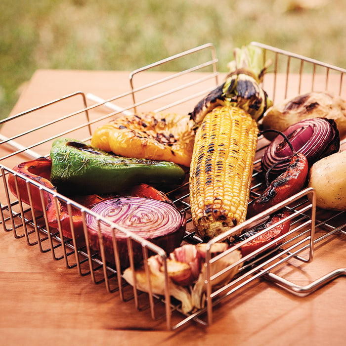 Churrasco BBQ Stainless Steel Multi-Use Deep Grill Basket