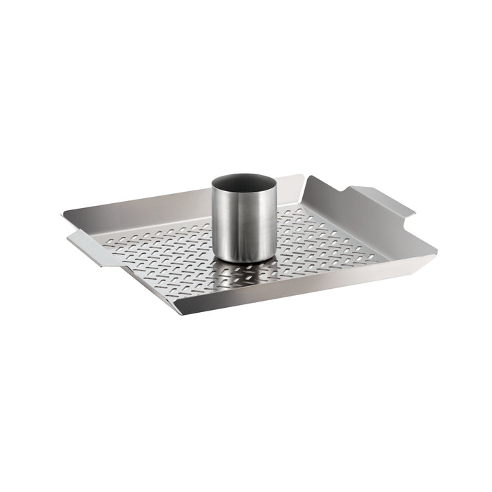 Churrasco BBQ Stainless Steel Outdoor Chicken Roaster with Basting Cup