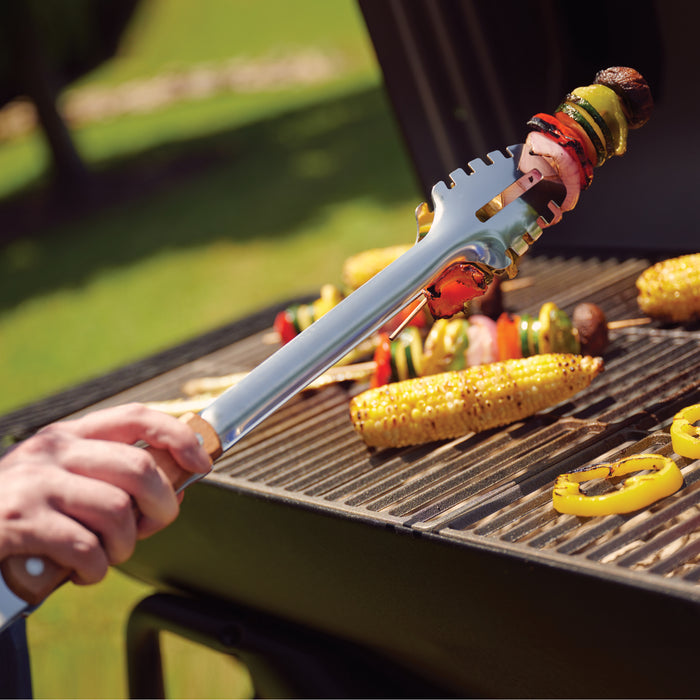 Churrasco BBQ Tongs with Wood Handle