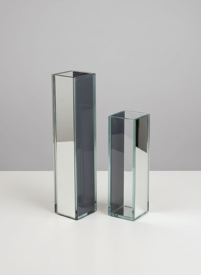 Clear and Mirror Glitz Glass Vase Decor Jamali Garden