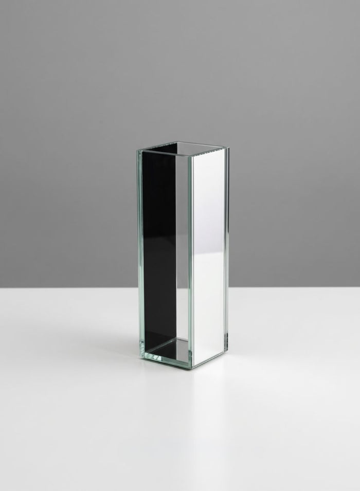 Clear and Mirror Glitz Glass Vase Decor Jamali Garden