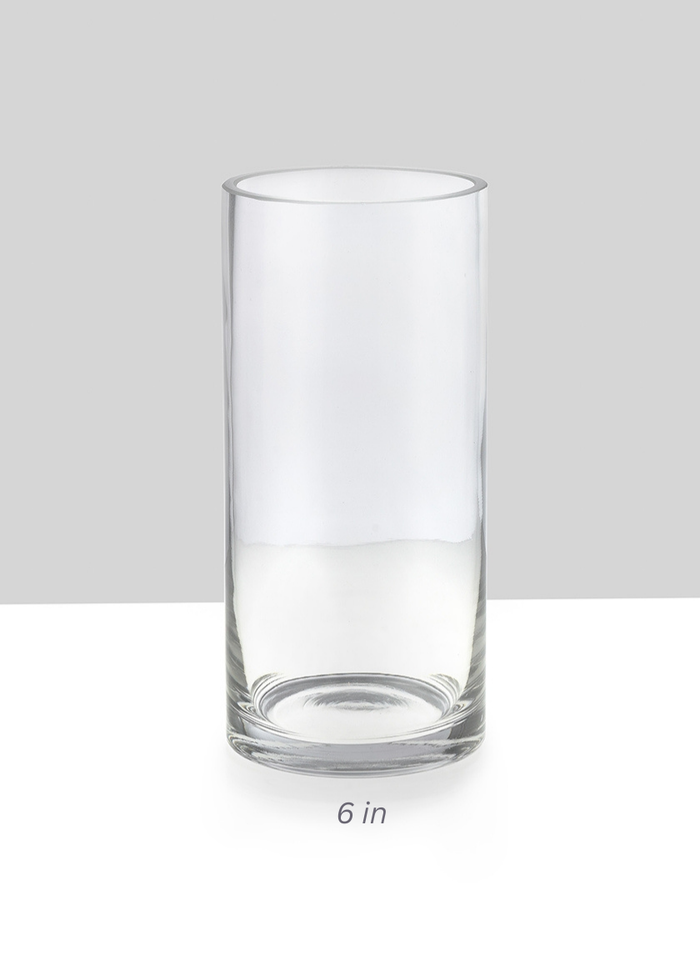 Clear Glass Cylinder Vases Decor Jamali Garden Clear 6in Tall EACH
