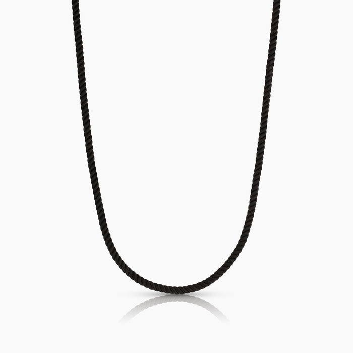 Coco Noir Silk Cord Necklace