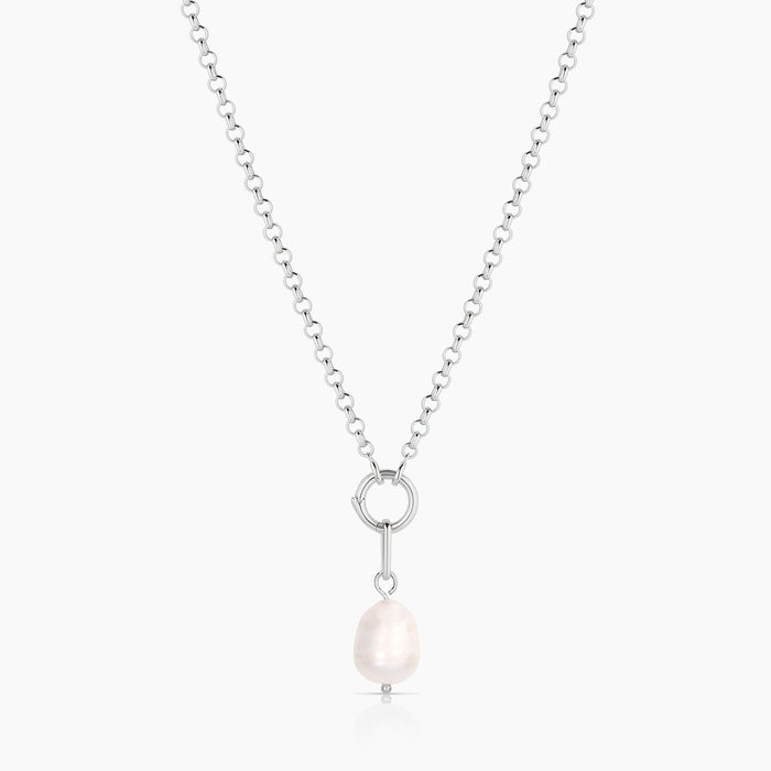 Rhodium Plated / 16-18" Vienna Rolo Charm Chain