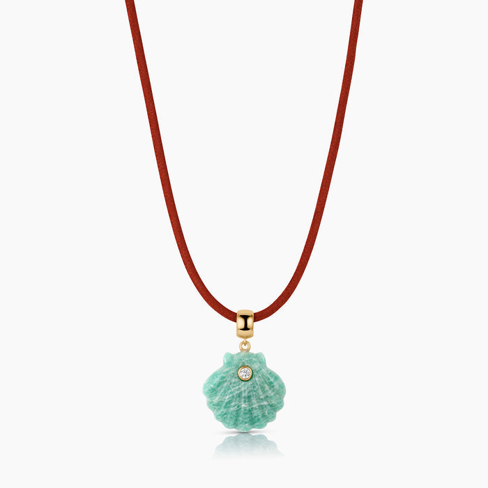 Coquille Amazonite Shell Bail