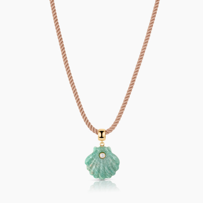 Coquille Amazonite Shell Bail