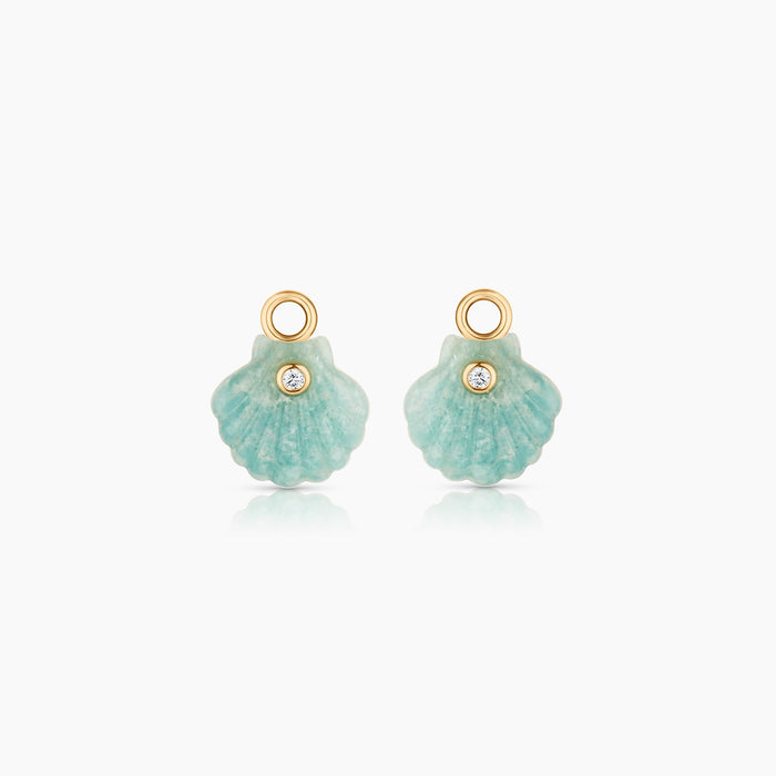 Coquille Amazonite Shell Earring Charms
